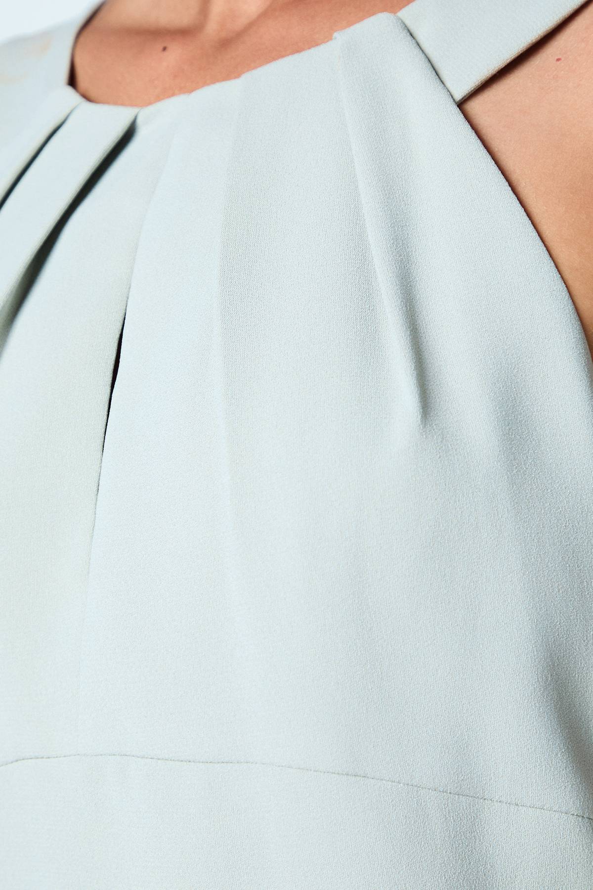 Coast Robe de Demoiselle d'Honneur en Satin à Col Licou avec Détail de Nœud au Dos