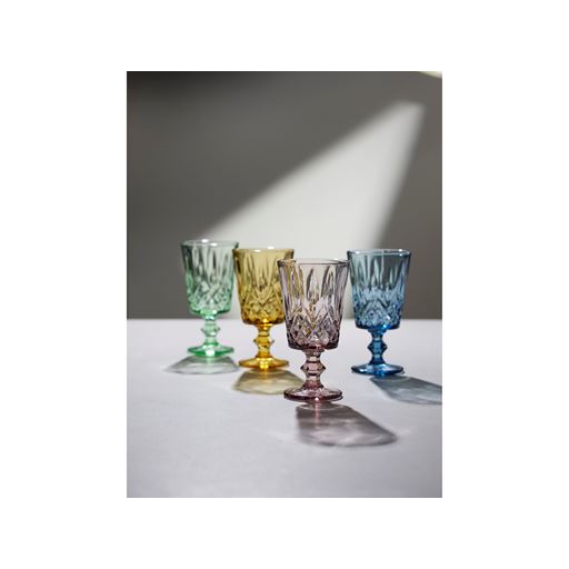 Lyngby Glas Sorrento 4-pak Vinglas, Blå, 29 cl