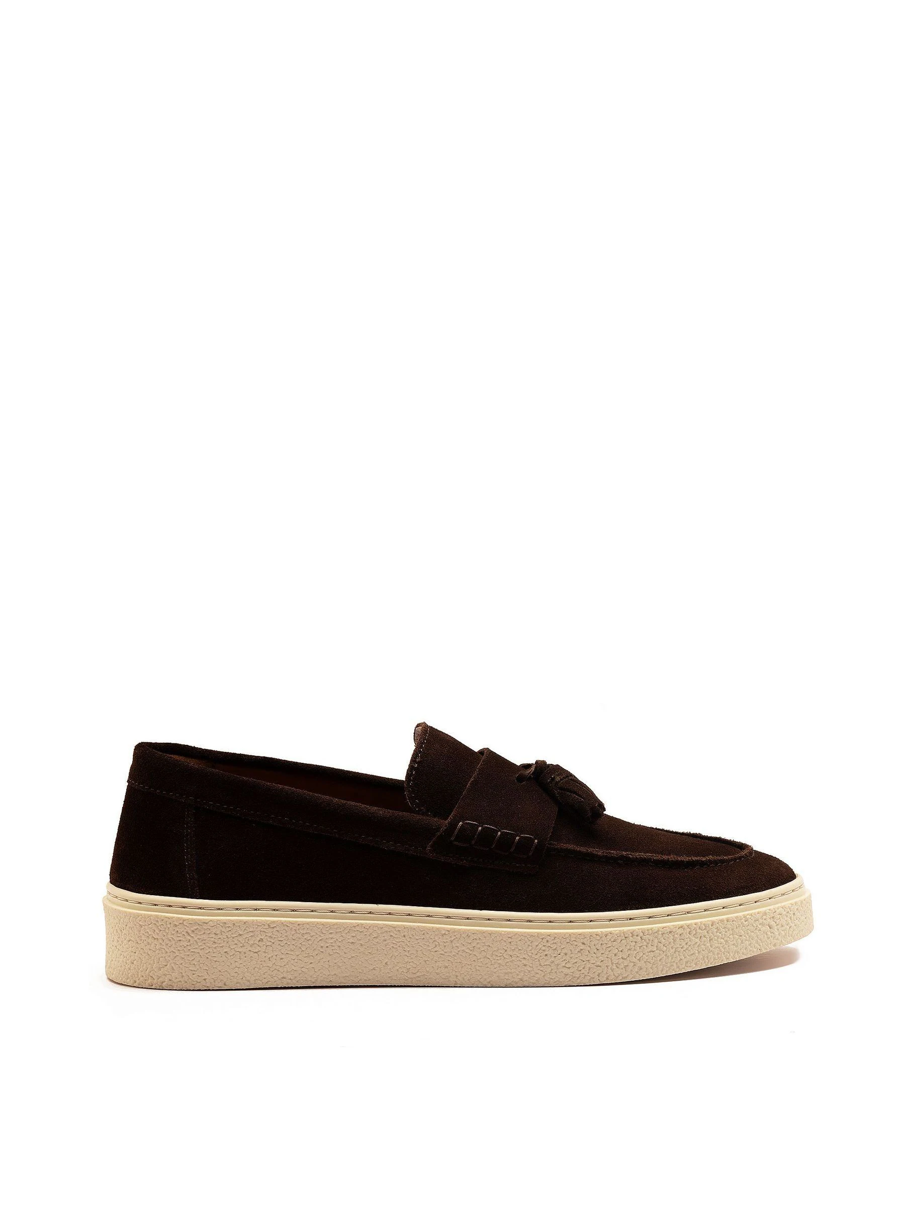 Bruin - Off The Hook Rory Suede Tassel Loafers with Flat Sole