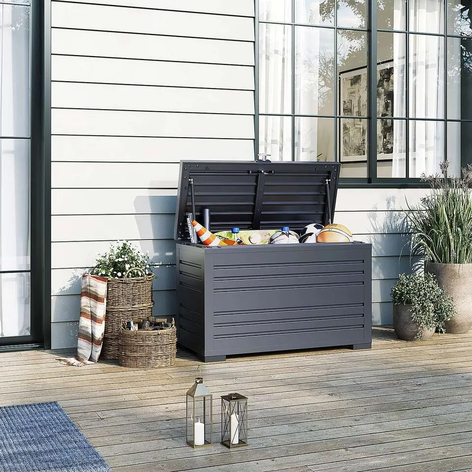 Orion Sit & Store aluminium opbergbox 280L antraciet