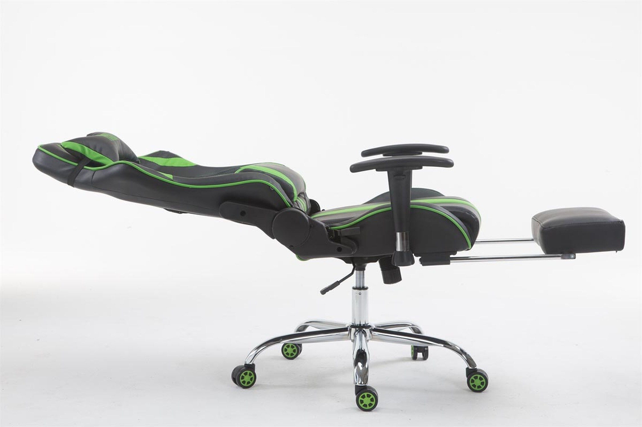 TPFLiving Racing Bürostuhl Limitless mit FußablageSchwarz/Blau