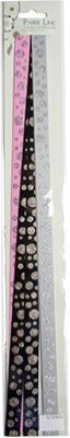 Strimler Selvklæbende Pink/Sort/Sølv 15X420Mm 6Stk - Syrefri