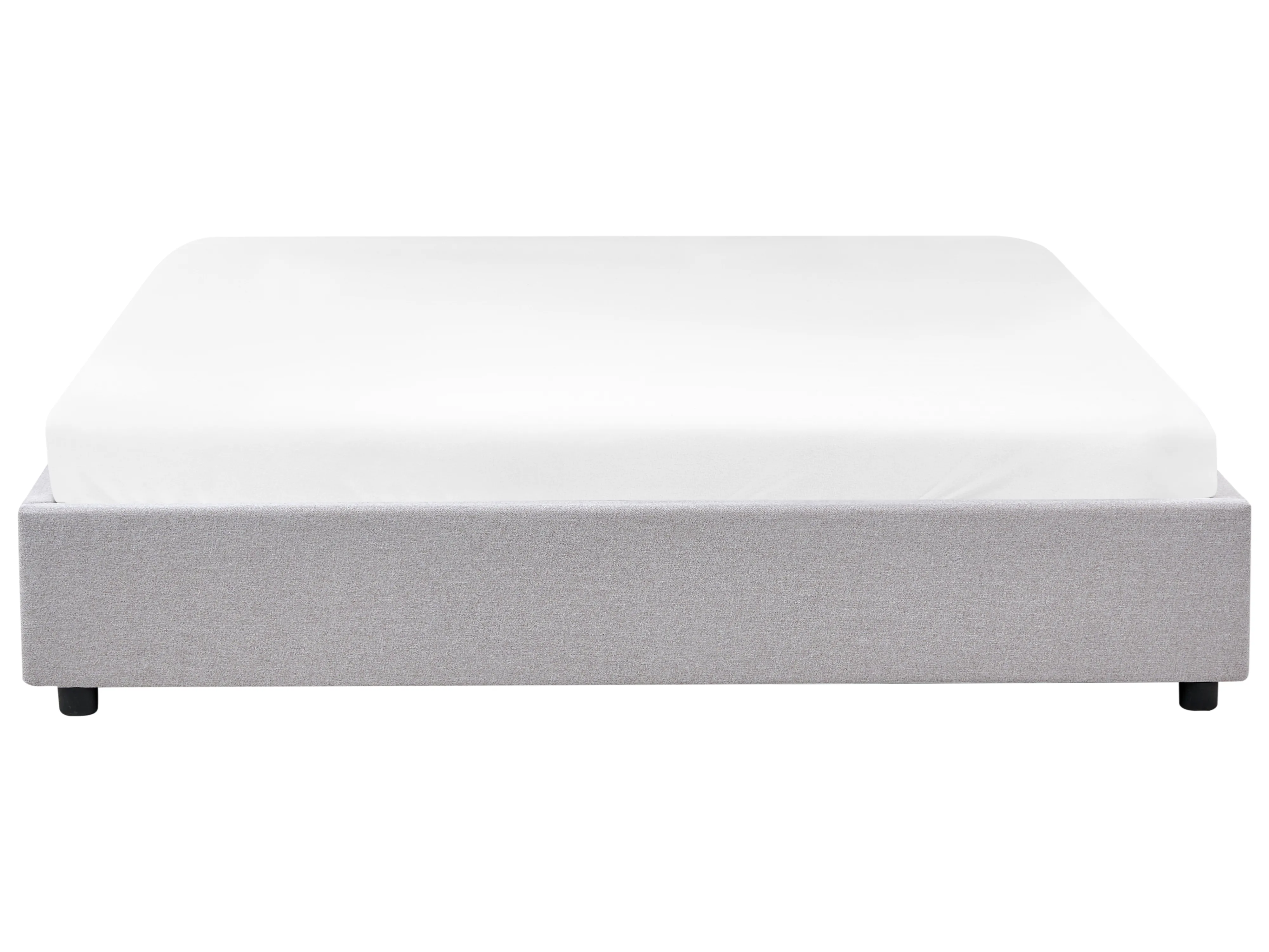 Bed met opbergruimte zonder hoofdbord Stof PRADES 180 x 200 cm Lichtgrijs