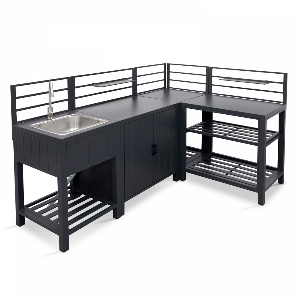 Meuble de rangement avec étagère pour cuisine extérieure