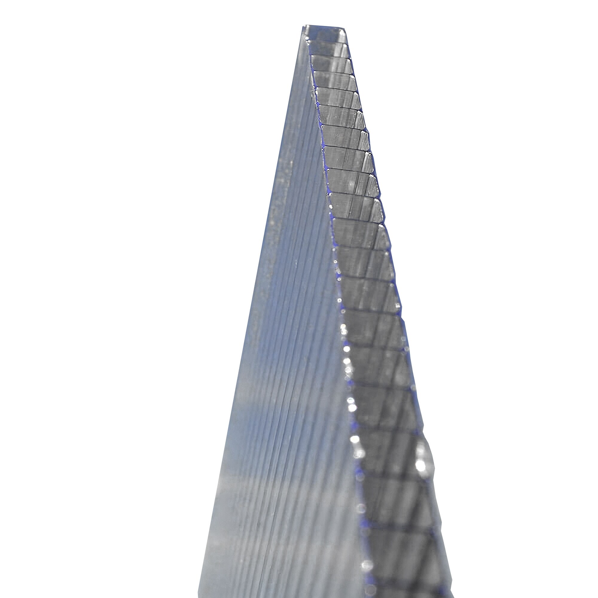 Terrassenüberdachung Aluminium 312 cm als Bausatz Sichtschienen und Hohlkammerplatten Grau