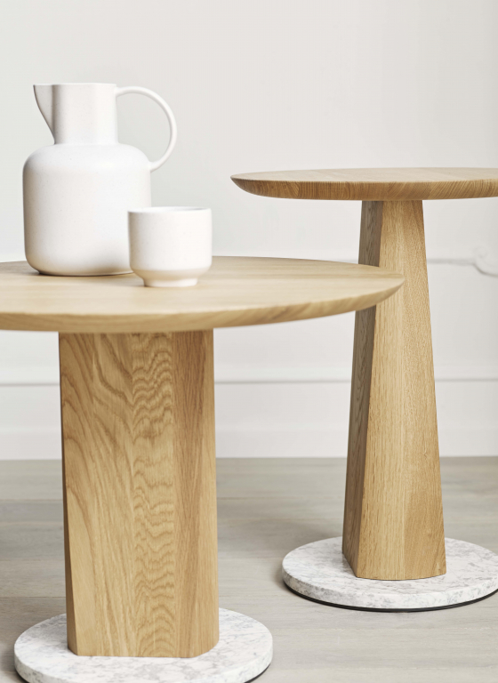 Bolia Root bijzettafel H44 Ø42 naturel geolied eiken