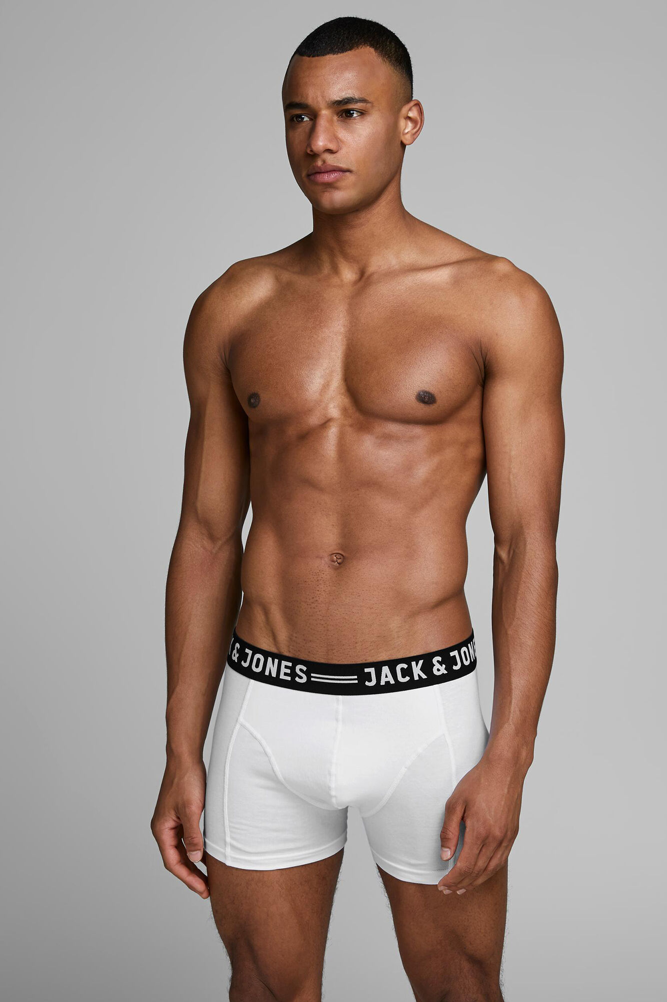 Cuecas boxer com logotipo contrastante