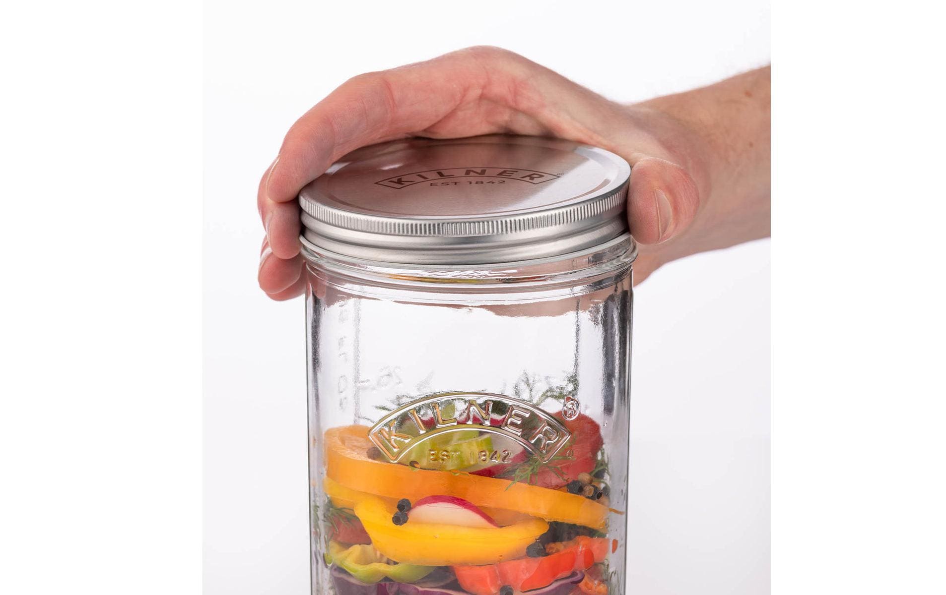 Fermentierglas Set 1000 ml, 1 StückSet zum Fermentieren inklusive Silikondeckel, Luftschloss