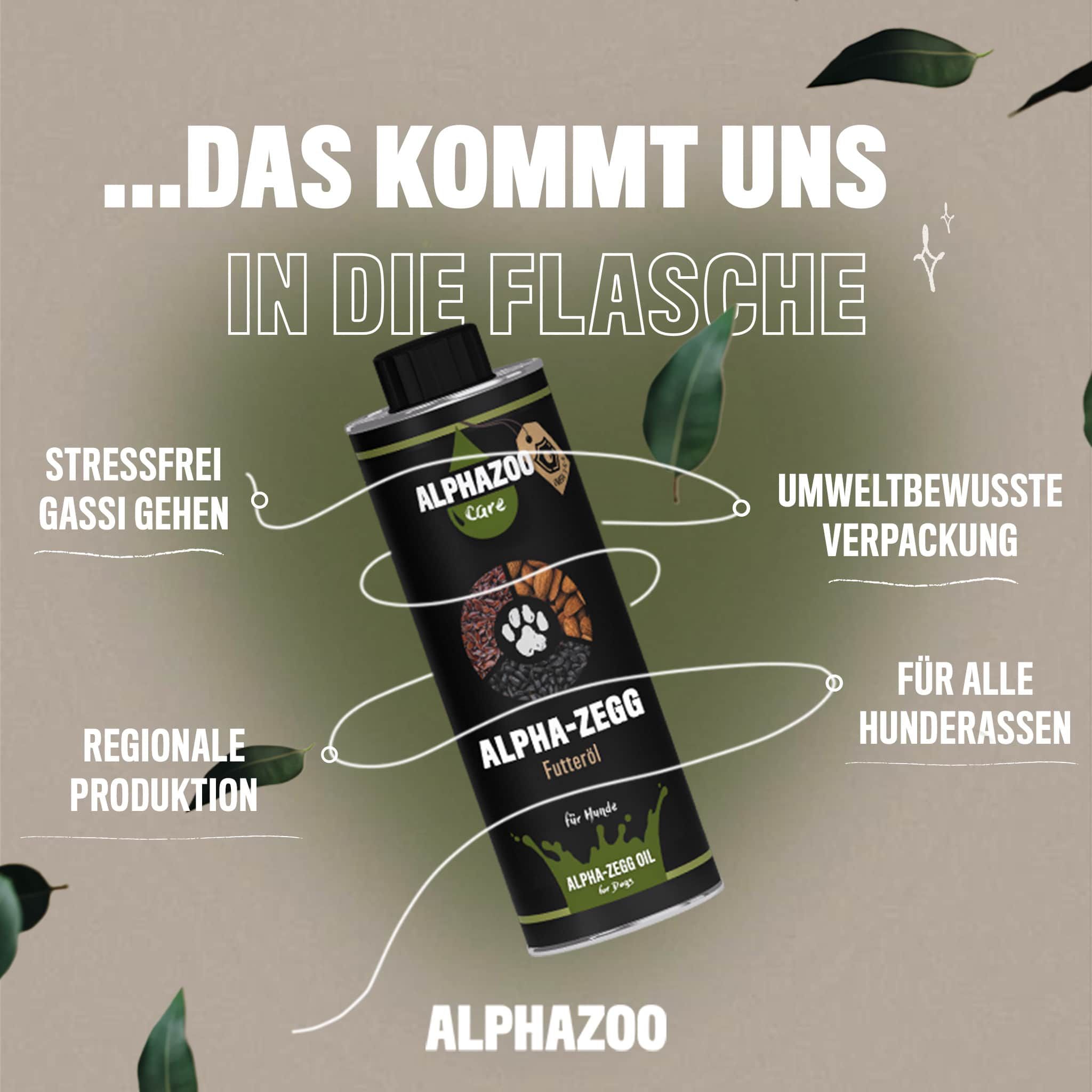 ALPHAZOO Alpha-Zegg Futteröl für Hunde