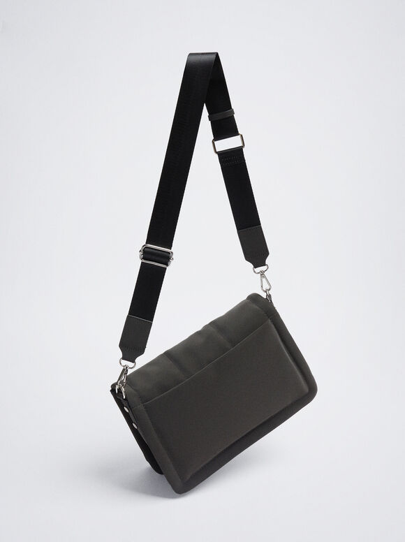 Bolsa de ombro acolchoada - Preta