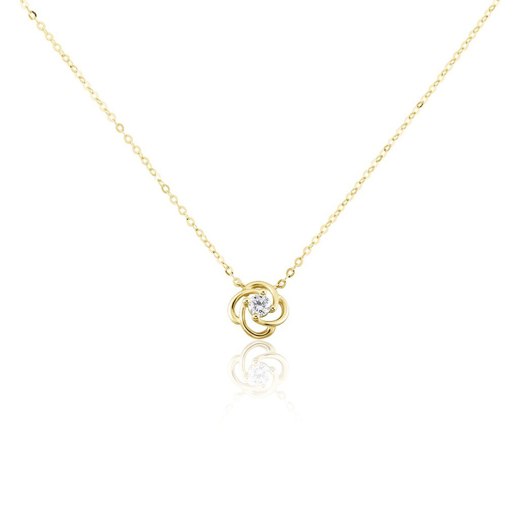 Collier Or Jaune Lazarus Oxyde De Zirconium