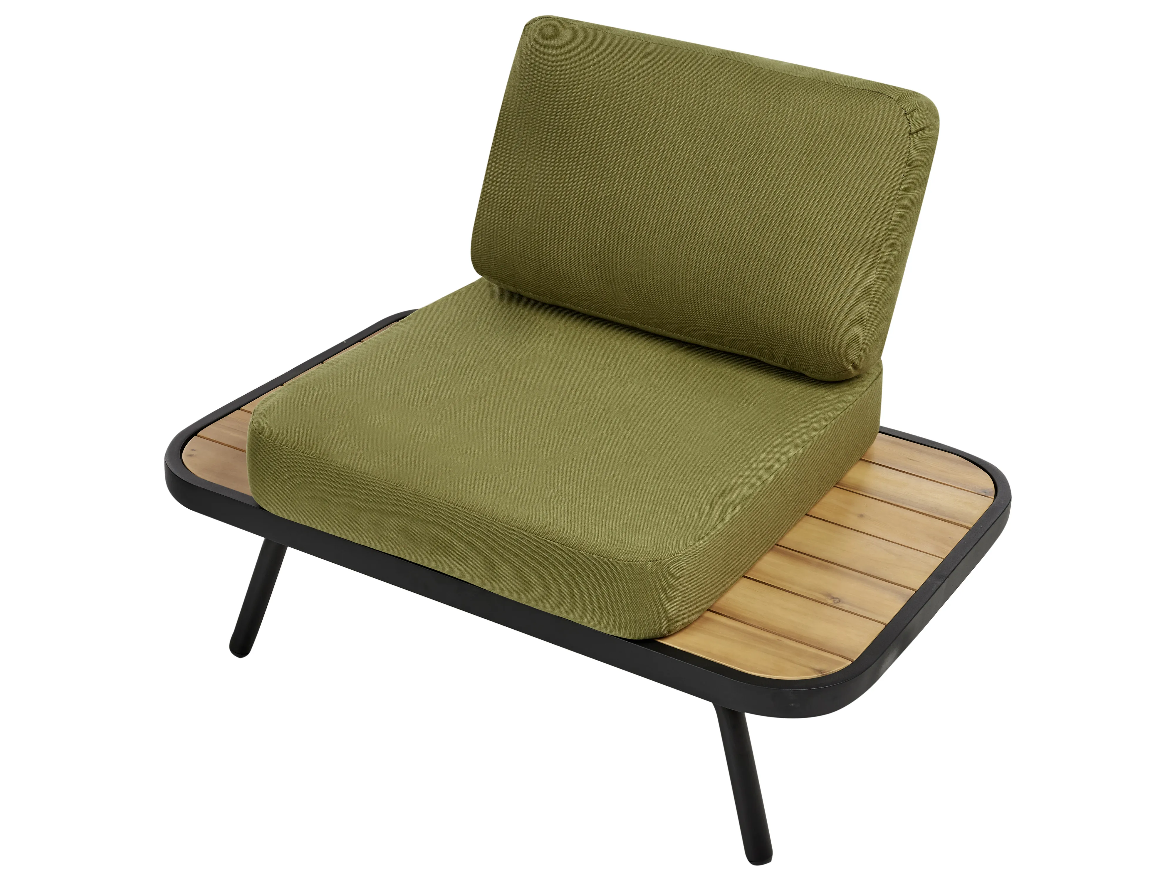 Loungeset met tafel 4-zits MINOZZO Gecertificeerd acaciahout Olijfgroen