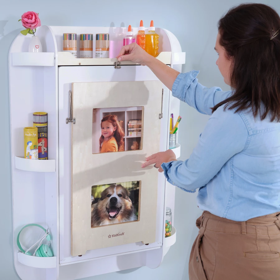 KidKraft® Arches Freischwebender Wandtisch und Stuhl, weiß