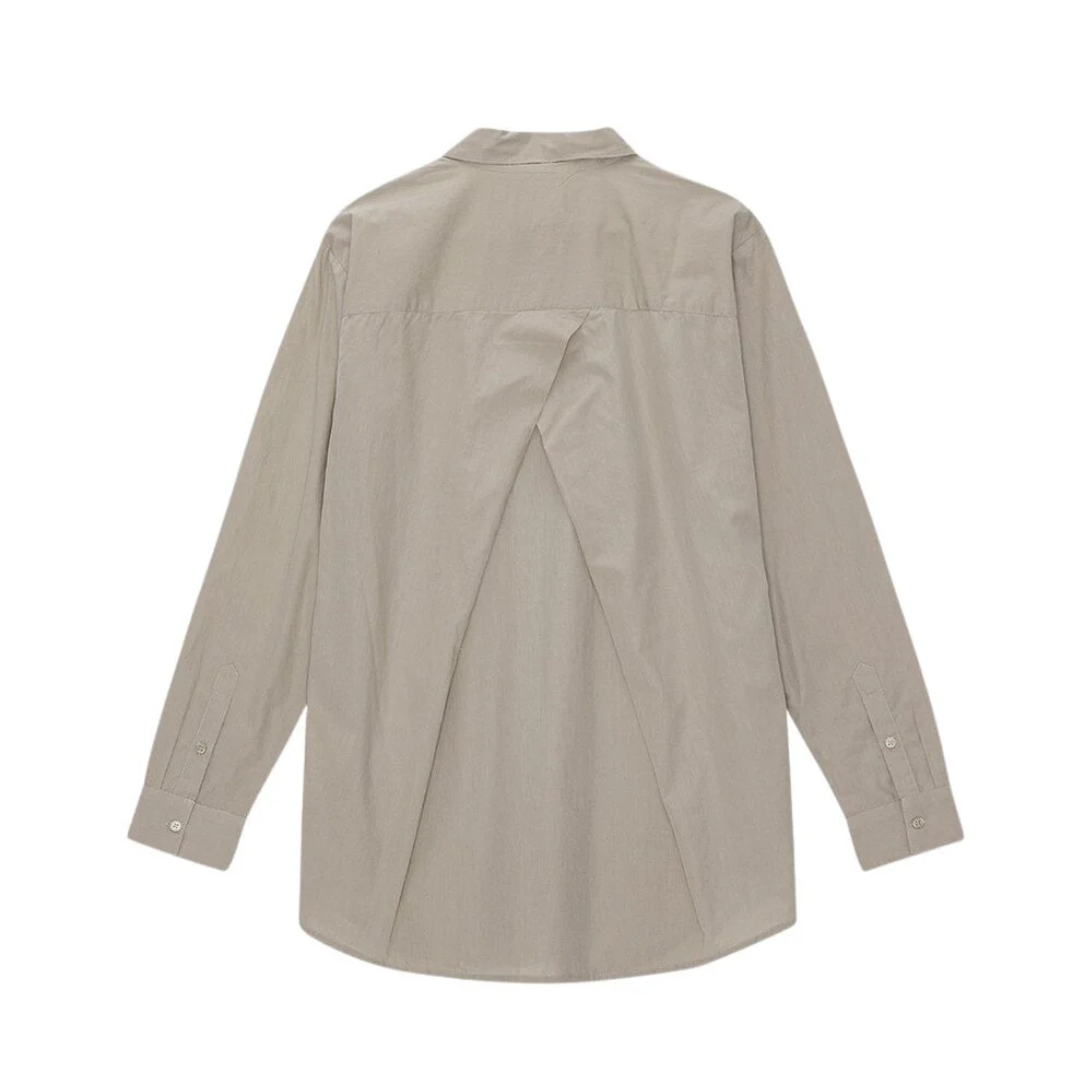 Moshi Moshi Mind  Gaia poplin skjorte - Willow Grey