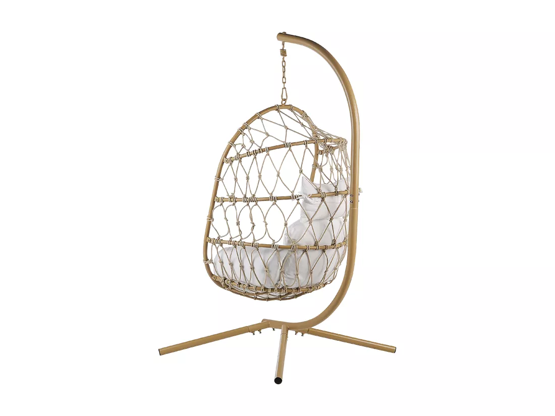 Fauteuil suspendu avec support ADRIA Métal Beige