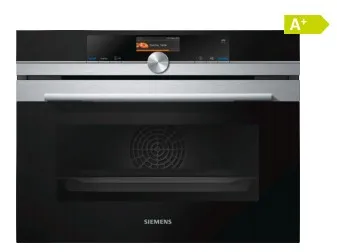 Siemens iQ700 CS636GBS2 - Ovn - med dampfunktion - til indbygning - niche - bredde: 56 cm - dybde: 55 cm - højde: 45 cm - med selv-rengøring - Klasse A  - rustfrit stål
