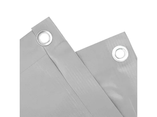 écran d'intimité de balcon gris 1000x90 cm PVC