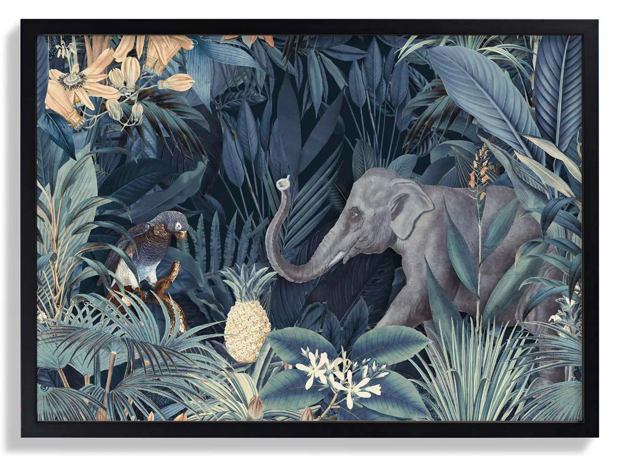 Tropischer Mitternachts-Dschungel-Elefant von Andrea Haase