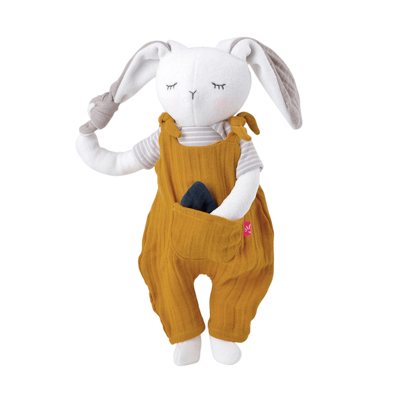 Stoffpuppe Hase Senfgelb (GOTS)