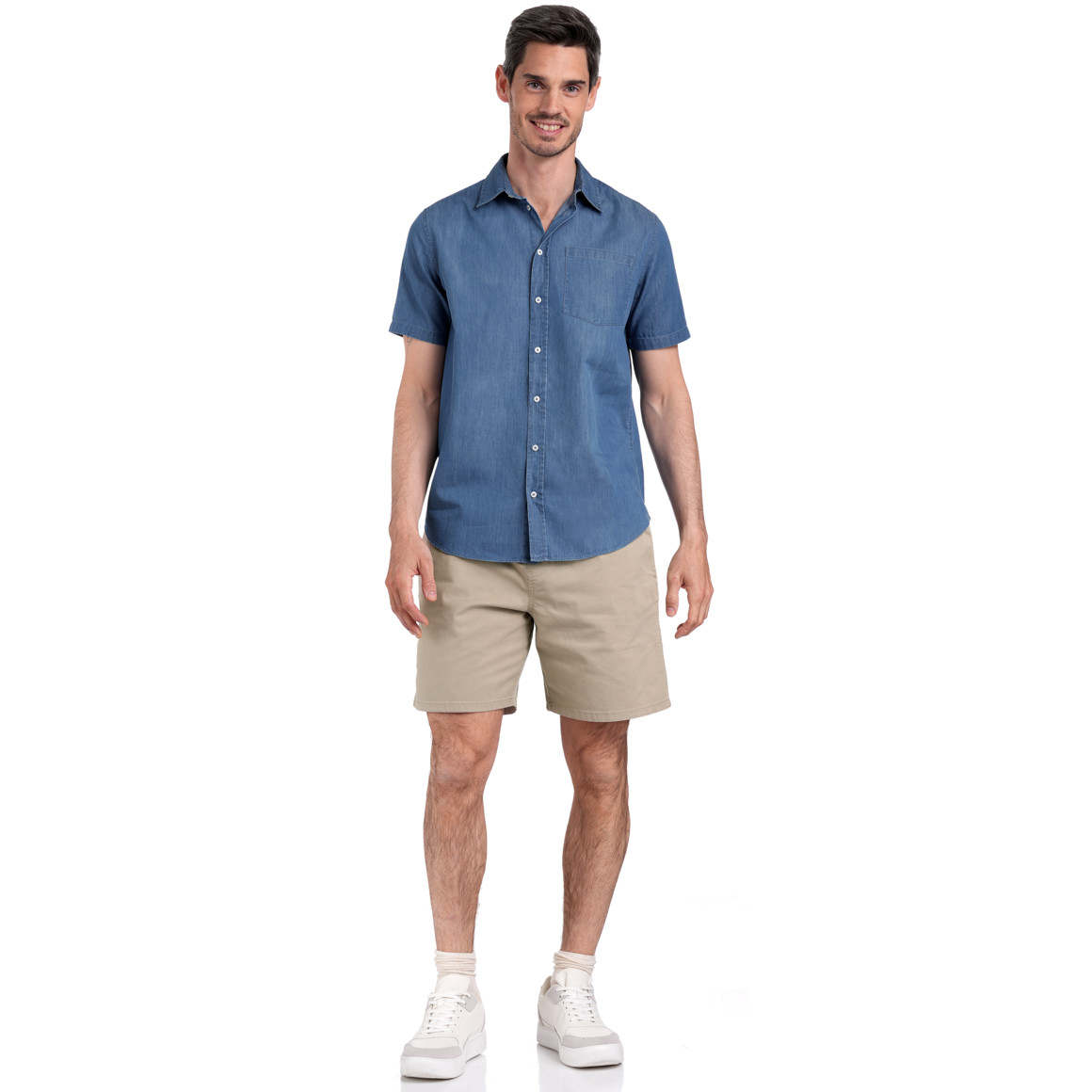 VanVaan Herren Hemd in Jeans-Optik blau