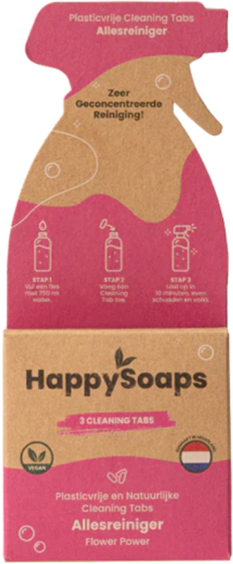 HappySoaps Allesreiniger Cleaning Tabs Flower Power 3 stuks