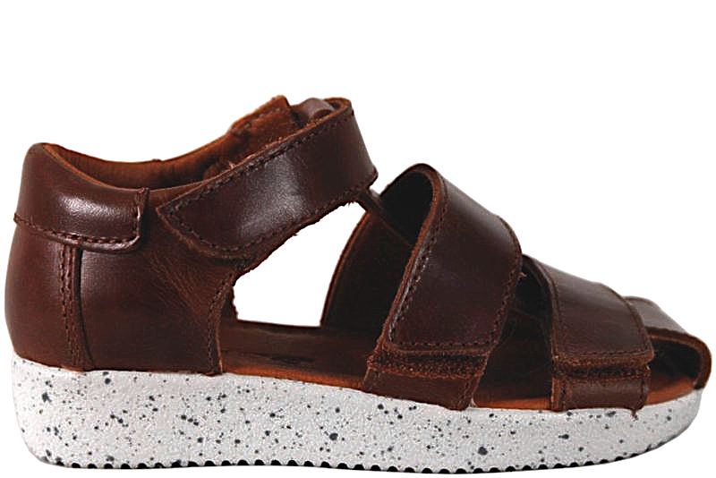 NATURE BIRK BRUN SANDAL I GLAT SKIND MED LUKKET TÅ