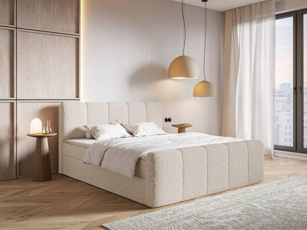 NADUVI Collection Boxspring Chloe 180x200 bouclé met opbergruimte