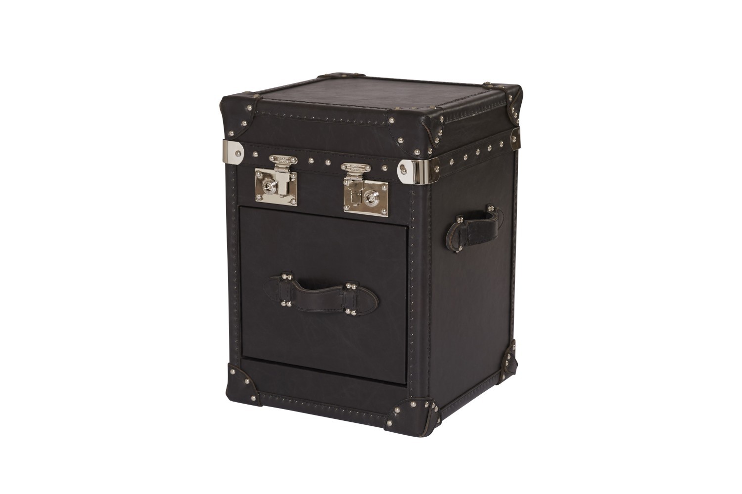 Lampentisch AMPLEFORTH - black - Rindsleder