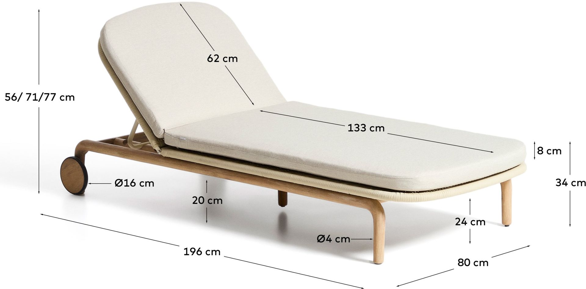 Kave Home   Alipa Outdoor Ligstoel