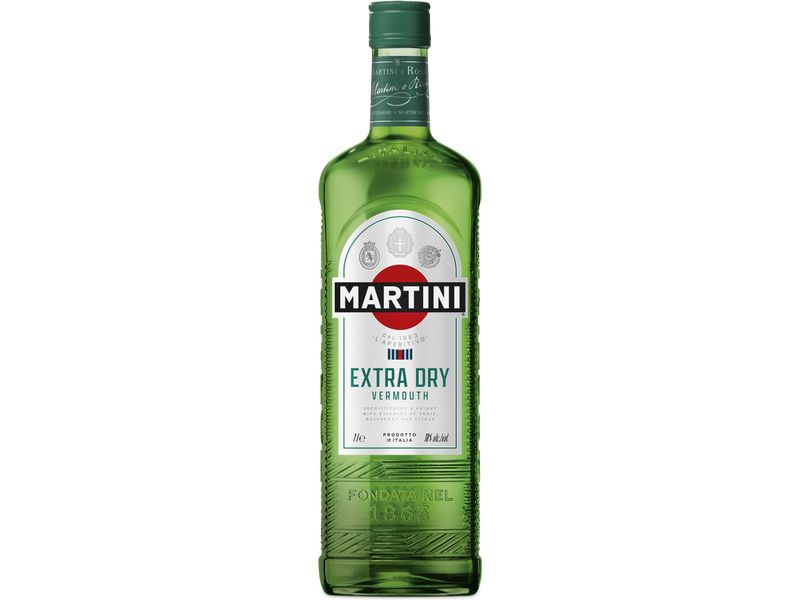 Martini Extra Dry 1 l Aromatischer Wermut aus Italien