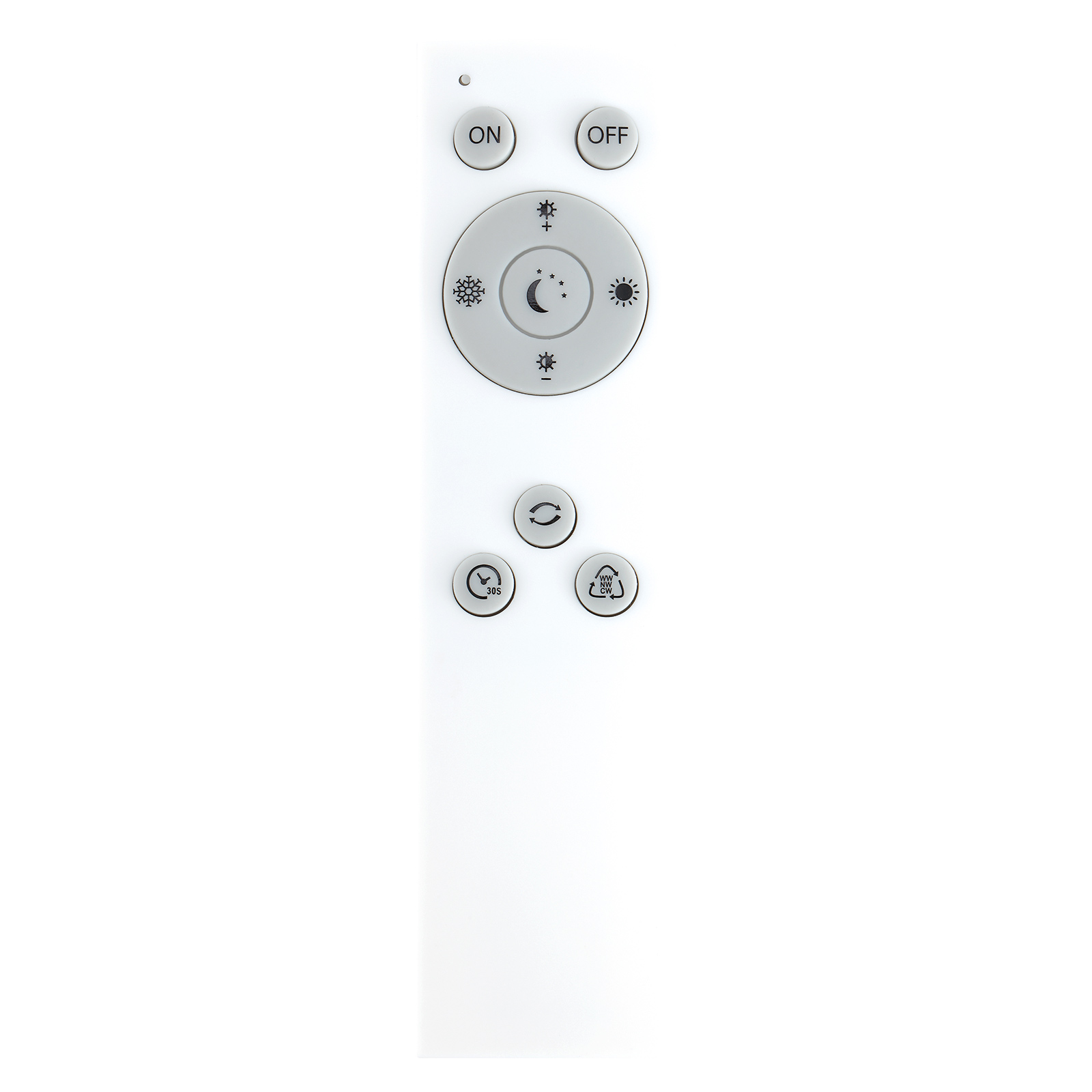 LAMPURA LED-Deckenleuchte - weiß-schwarz - mit Fernbedienung