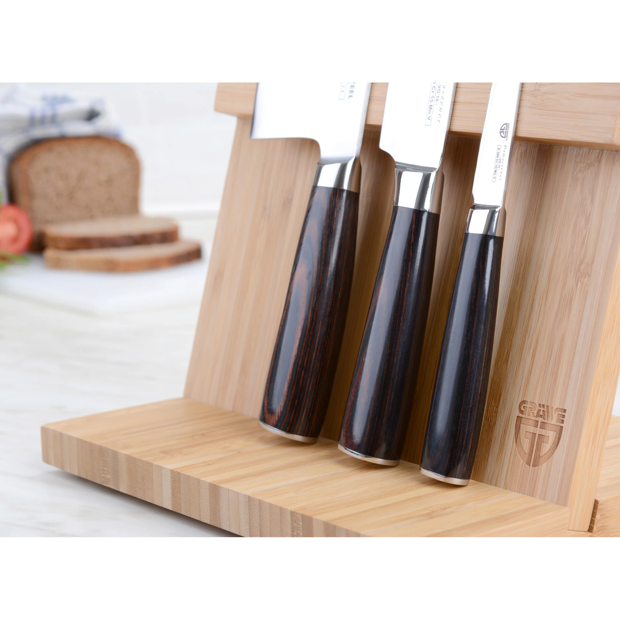 GRÄWE Messerhalter mit Messerset KURO BAMBOO / KURO