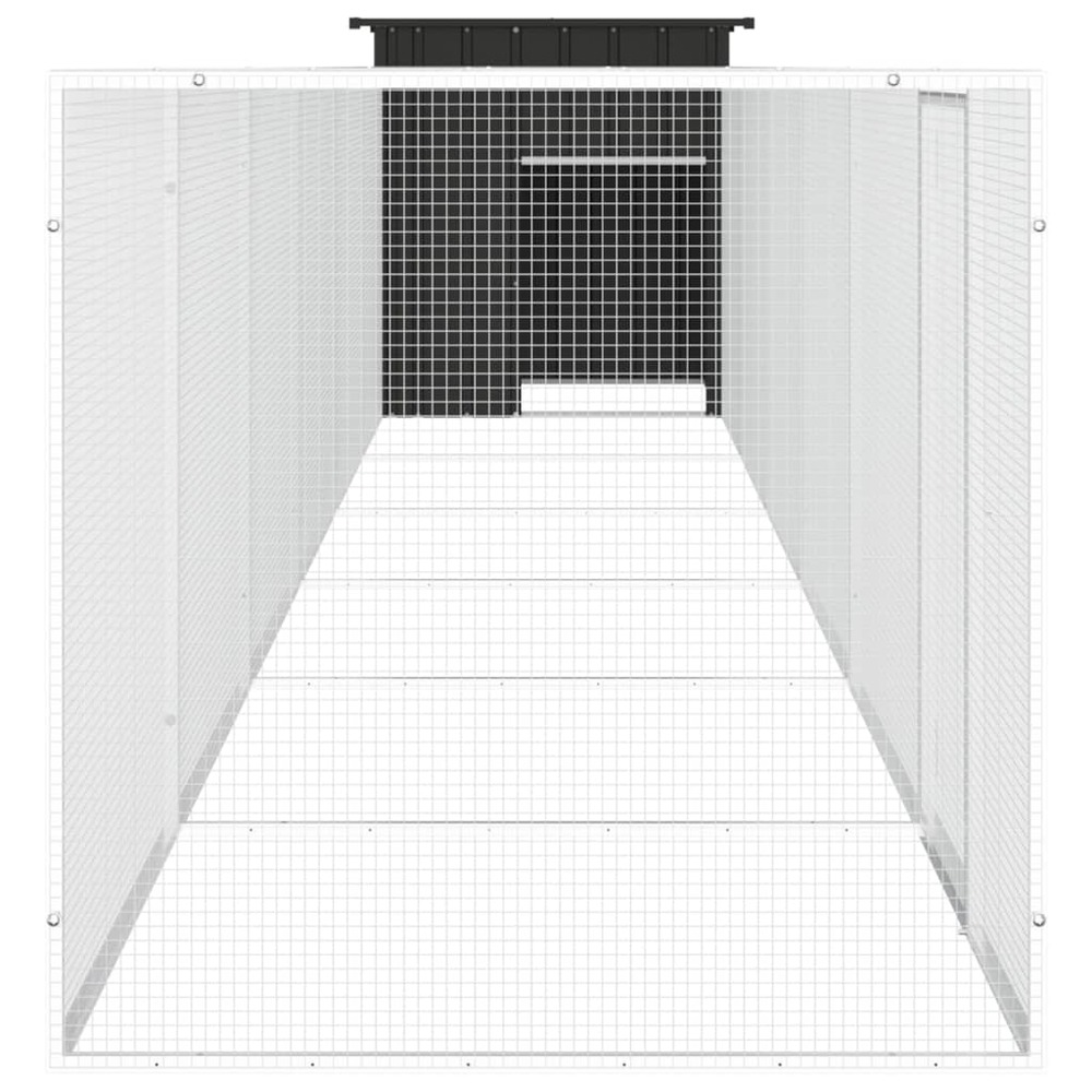 Poulailler anthracite 700x91x100 cm acier galvanisé