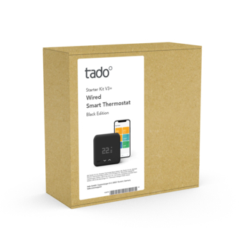 Tado Starters Kit Thermostaat V3+ Bedraad Zwart