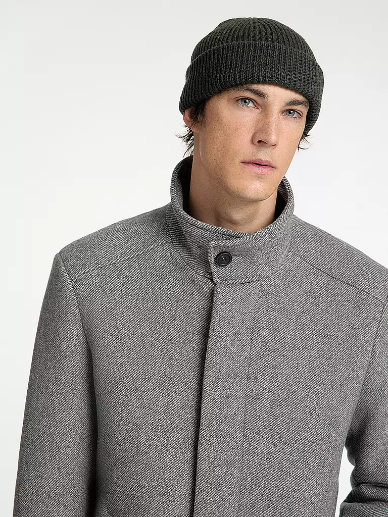 SELECTED Wollmantel SLHNEW hellgrau