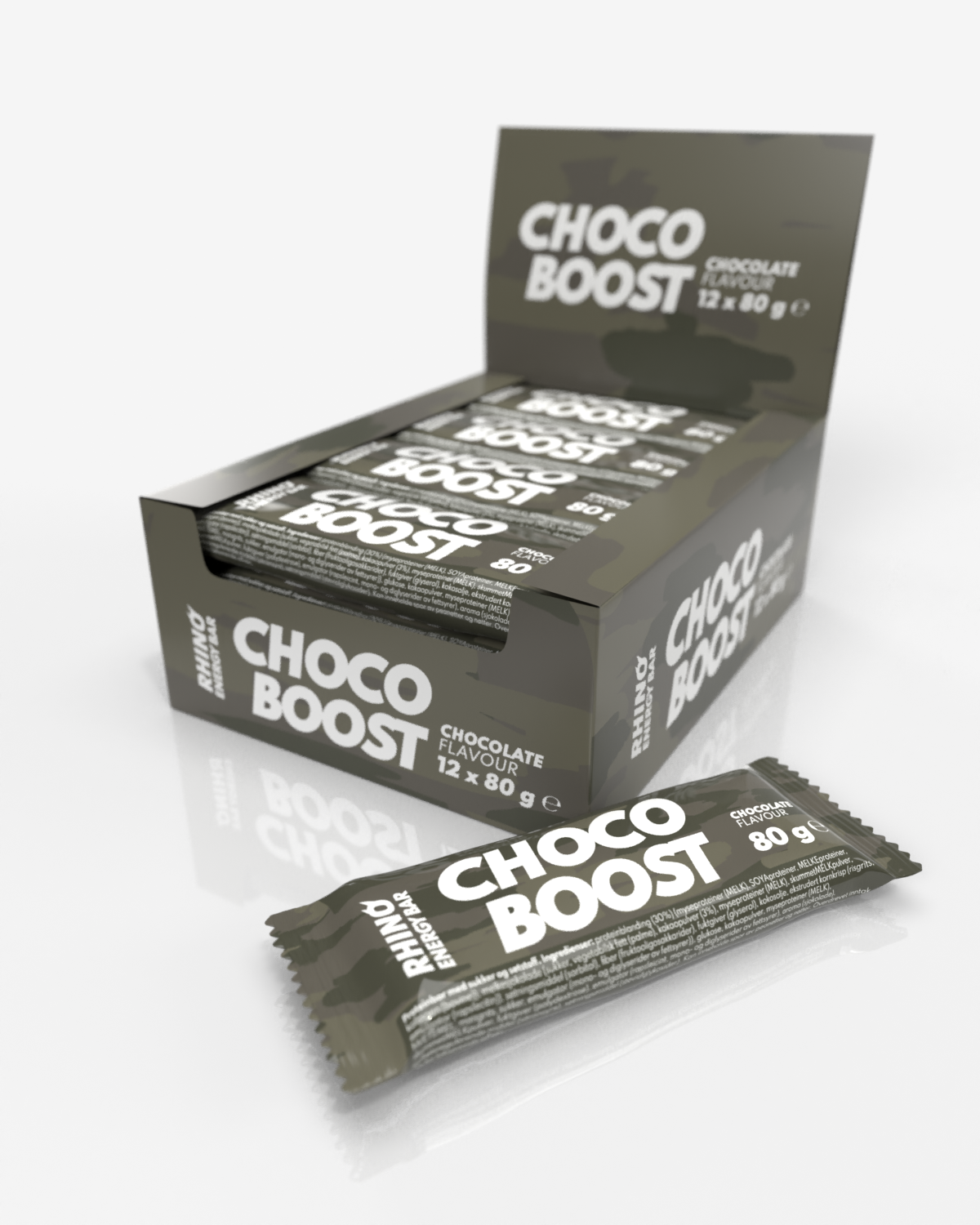 RHINO Big Boys Bar 12x80g - Triple Chocolate