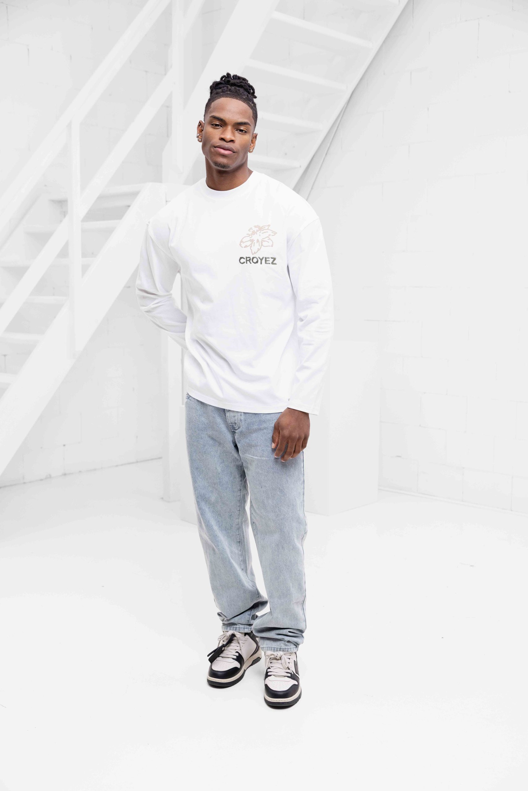Croyez Gardener Longsleeve T-Shirt Heren Wit