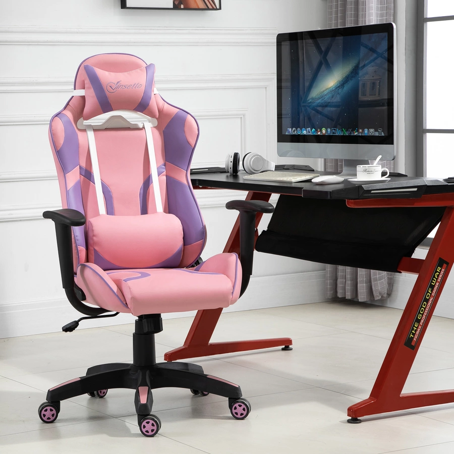 Vinsetto Gamingstuhl ergonomisch rosa, violett