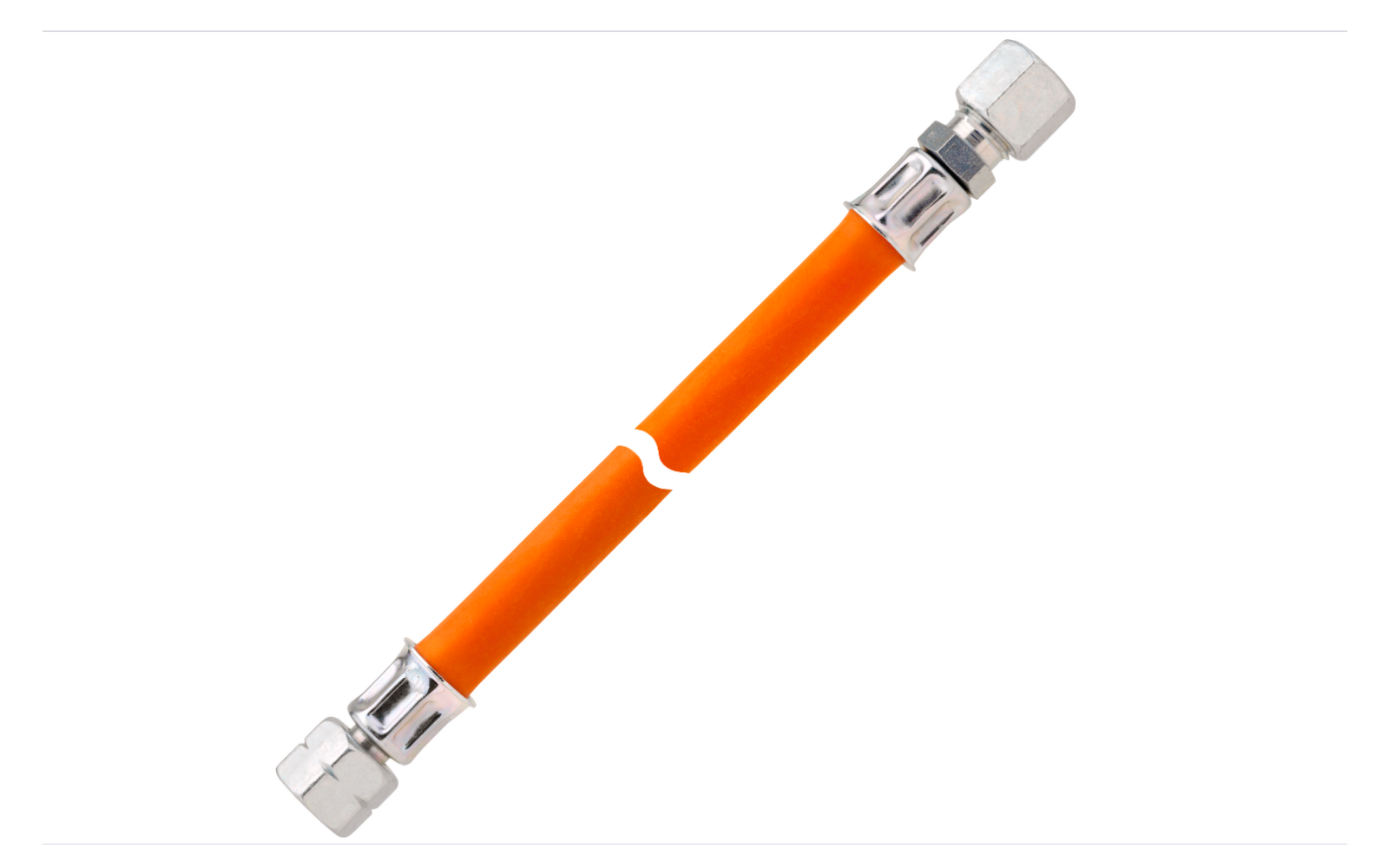GOK Mitteldruckschlauchleitung Gas Überwurfmutter G 1/4 LH auf RV8 Kunststoff 300 mm