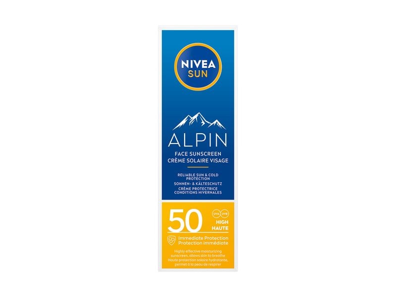 NIVEA SUN Sonnencreme Sun Alpin LSF 50 50 ml Feuchtigkeitsspendende Sonnenpflege