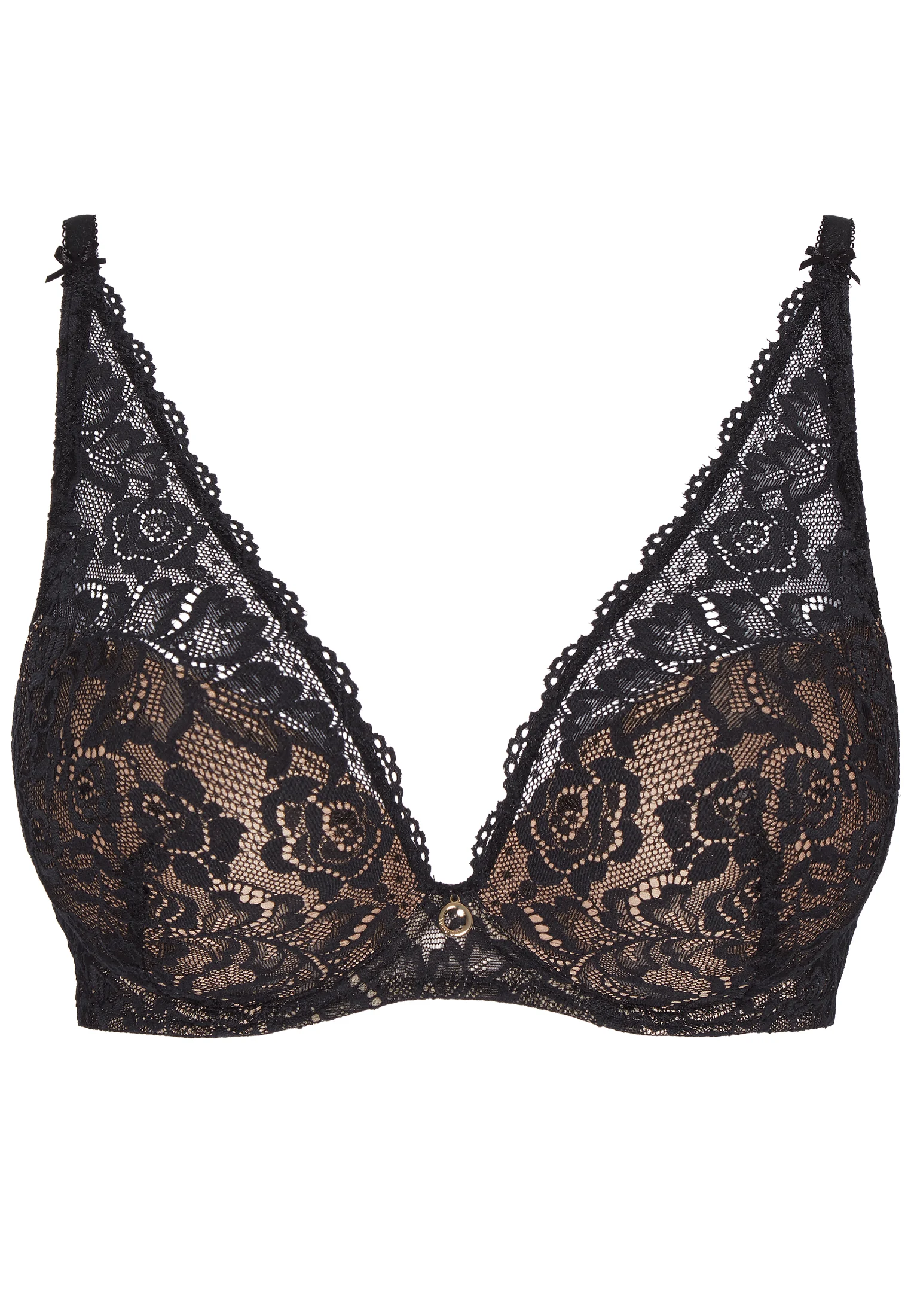 ROSESSENCE - Soutien gorge plunge foulard | Noir