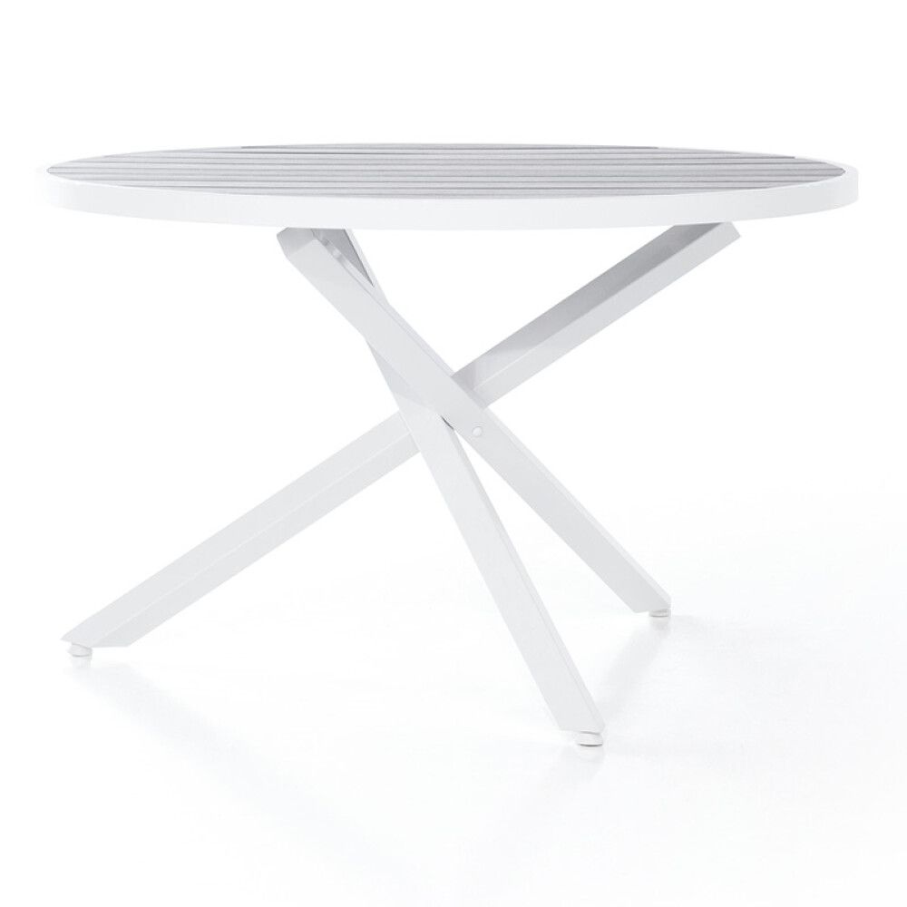 SPISEBORD SUNFUN SMYGEHUK Ø118CM GRÅ/HVIT