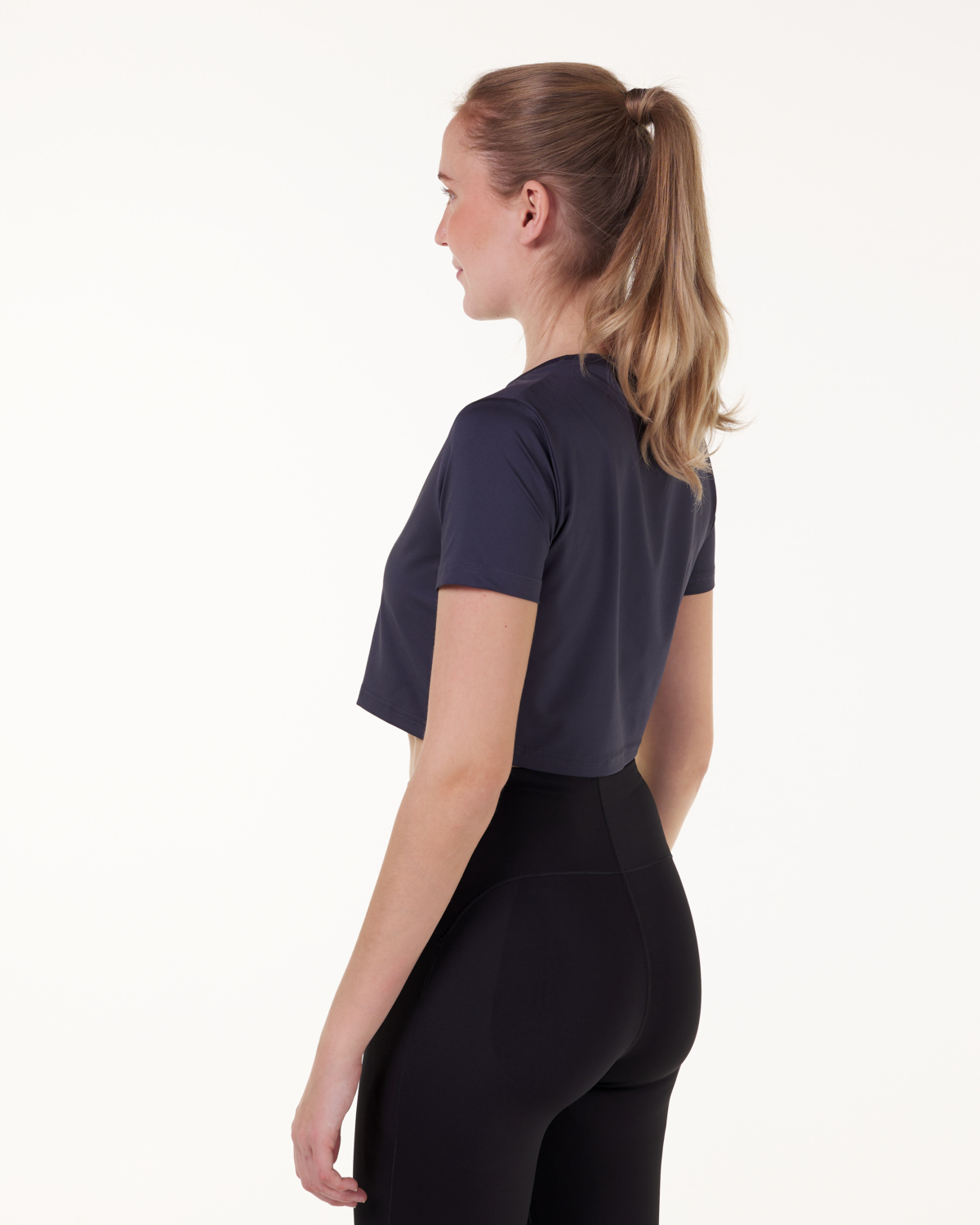 LEVITY Essential Crop T-shirt Blue Ink