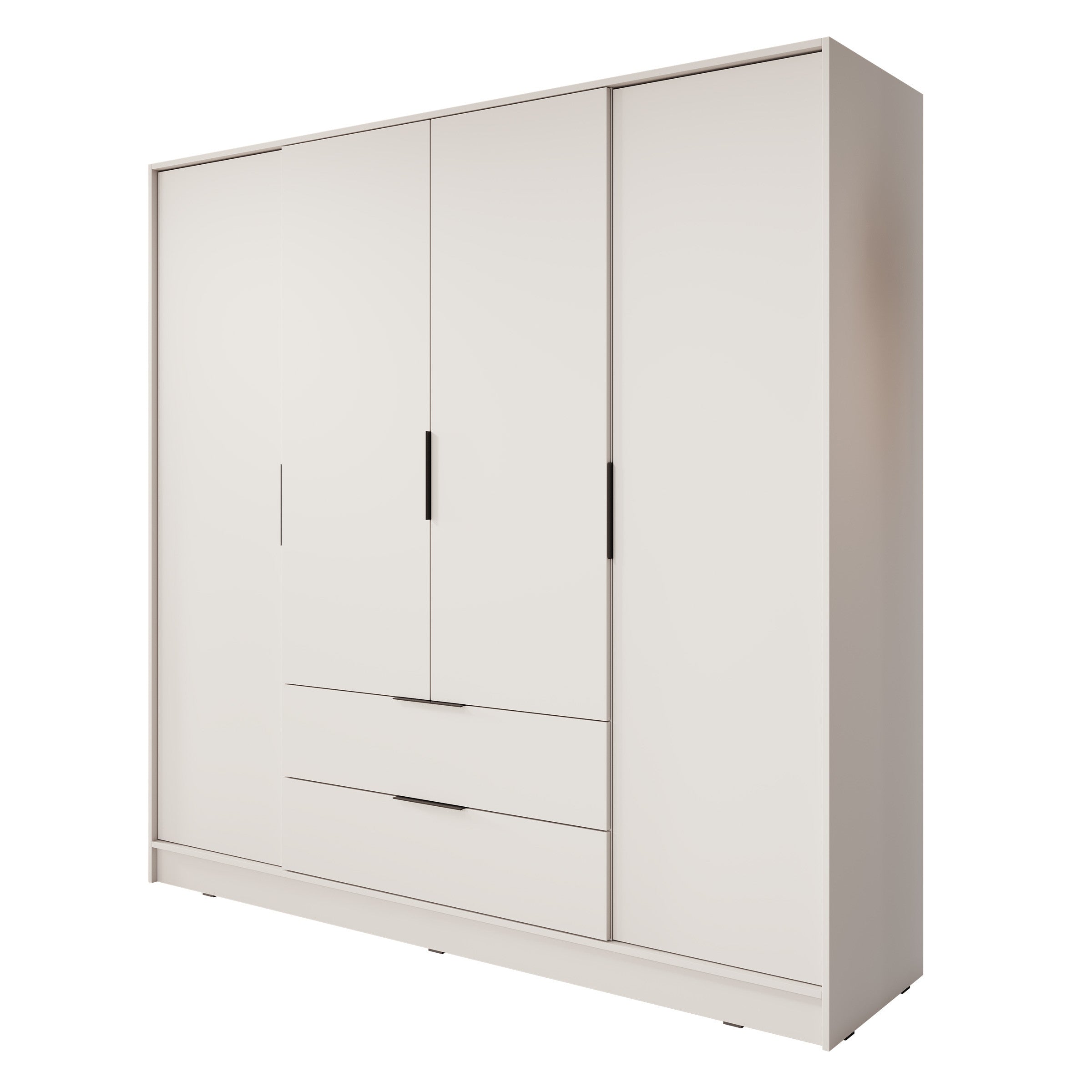 Kellan - Kledingkast 4-deurs - Beige - 206x51x200 cm