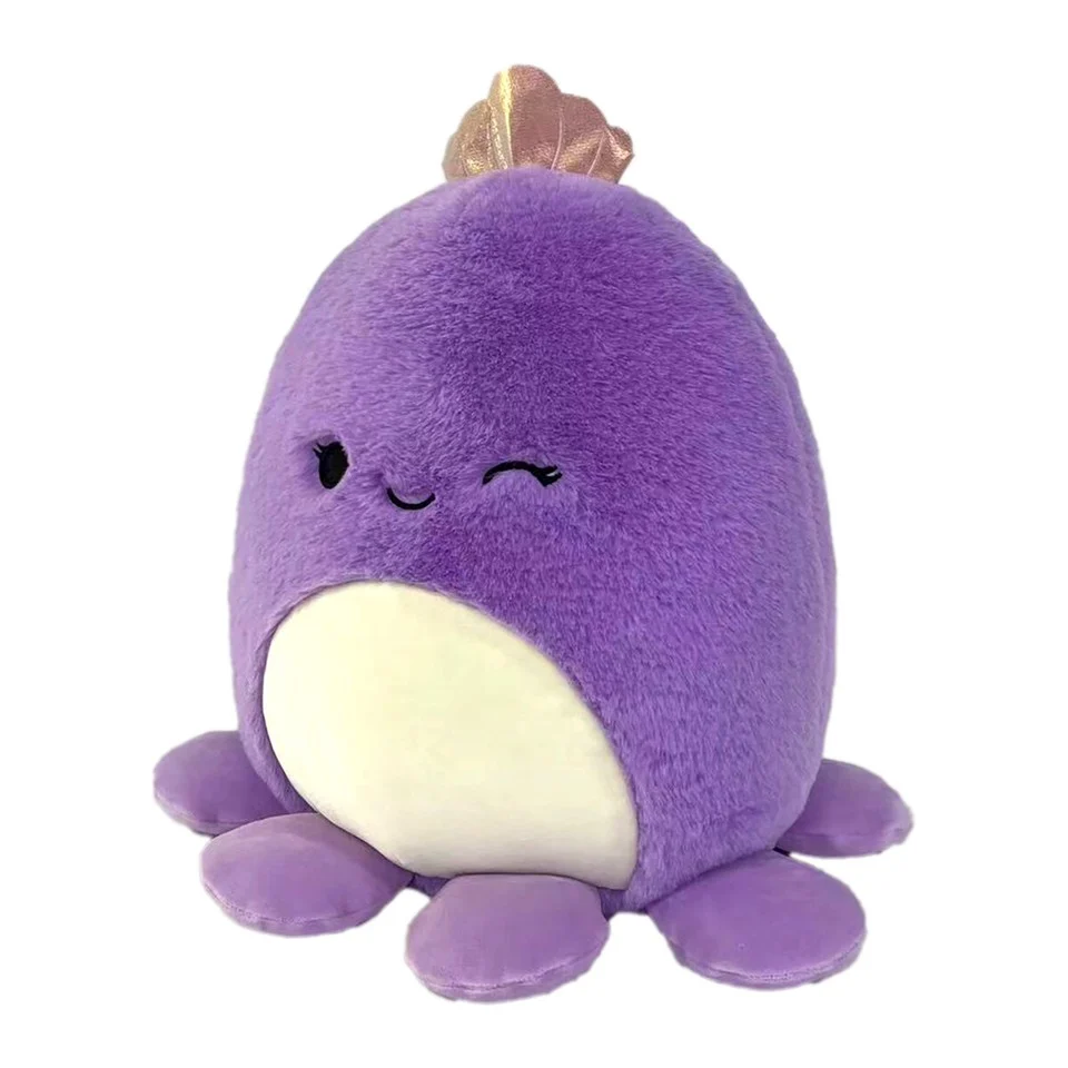 Squishmallows - 30 cm Bamse P20 Fuzz A Mallows - Violet Octopus