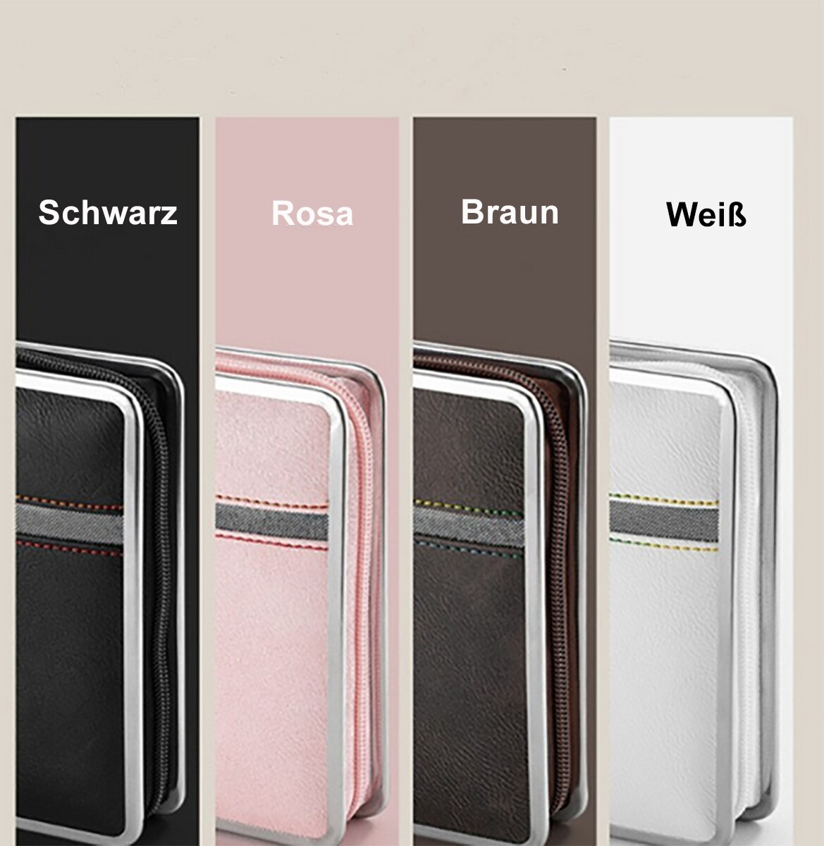 TPFBeauty Maniküre- & Pediküre-Set 11-teilig aus Kunstleder - Schwarz