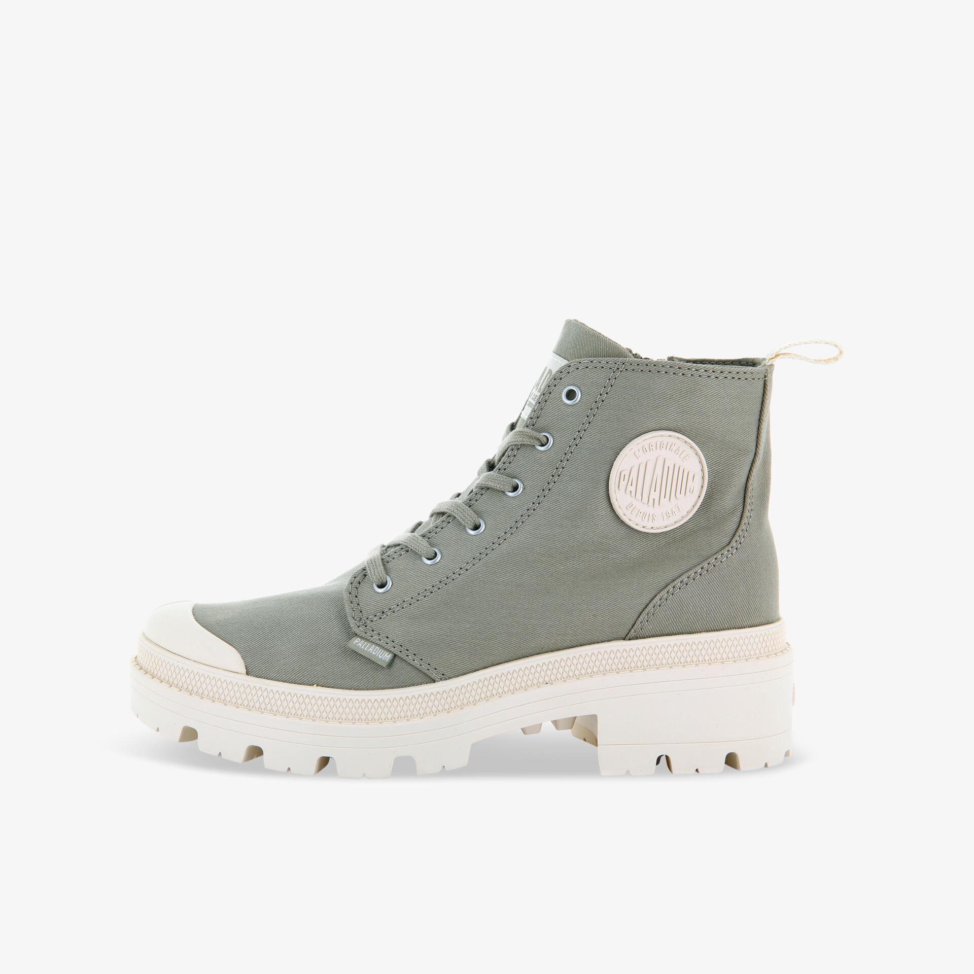 PALLADIUM PALLABASE TWILL Damen Leinenschuhe grün