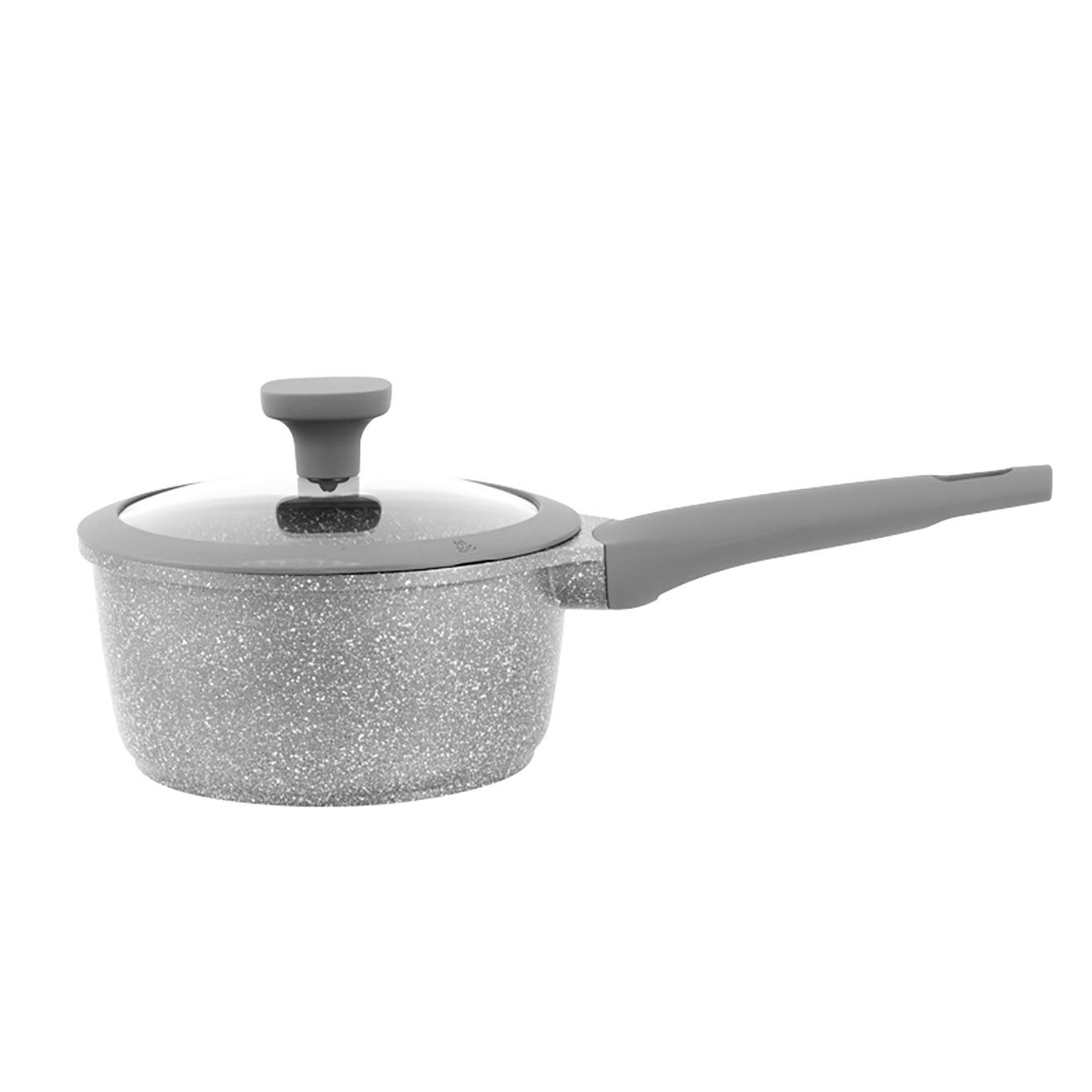 Kitchencook Casserole fonte d'aluminium induction effet pierre vertu cas18tfi grise - D.18 cm