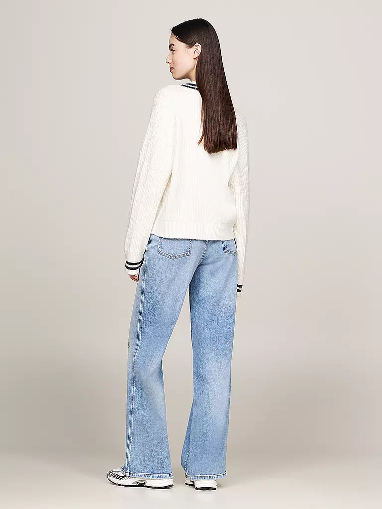 TOMMY JEANS Pullover  weiss