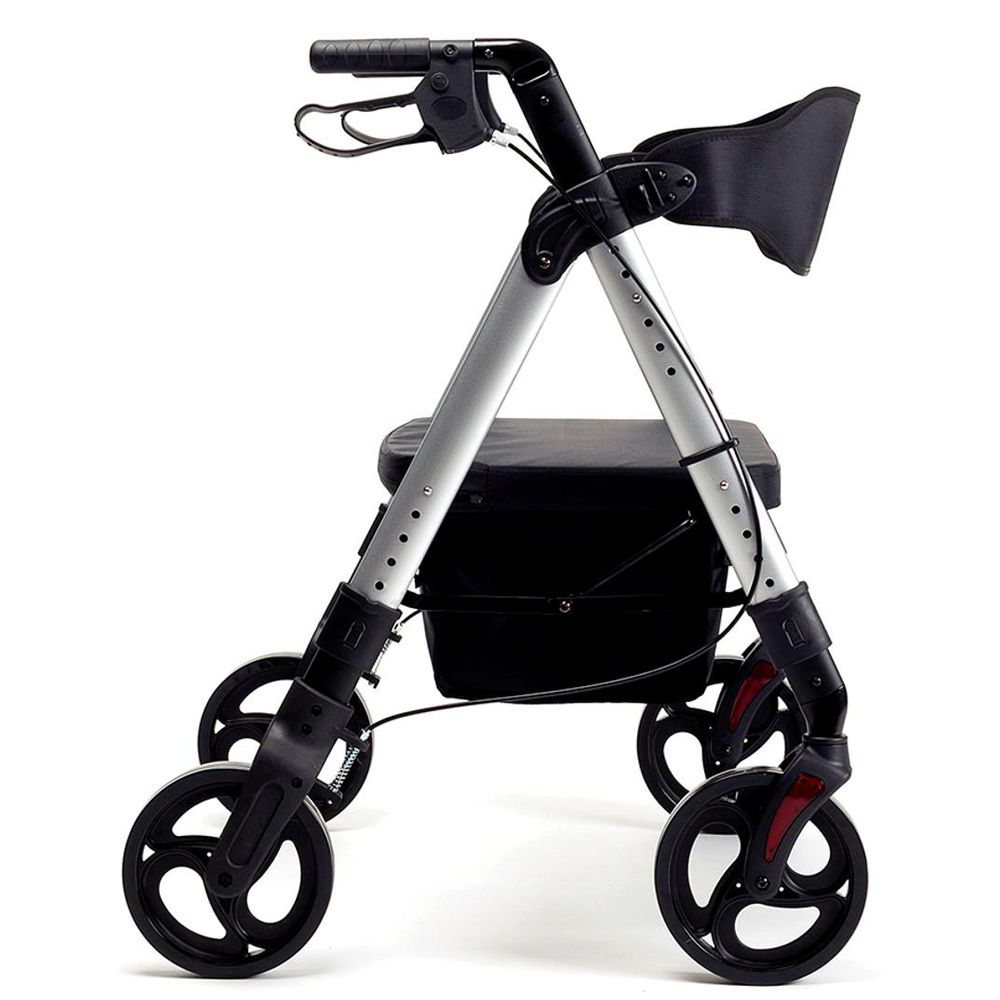 Vermeiren - XXL Rollator GOLIAT mit verstellbarer Sitzhöhe, bis 200 kg Belastbarkeit, silber